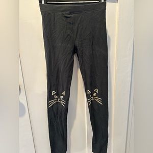 Crew cuts girls size 12 gold cat knees charcoal leggings